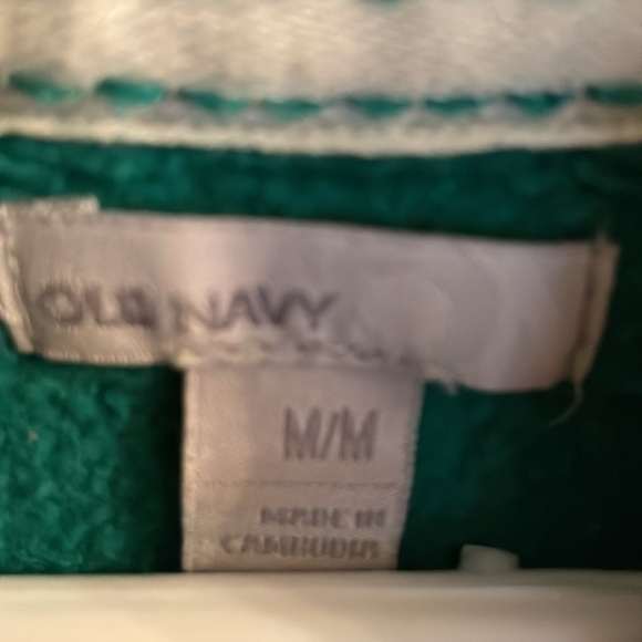 Old Navy green with embroidered flower design hoodie. - Picture 5 of 6